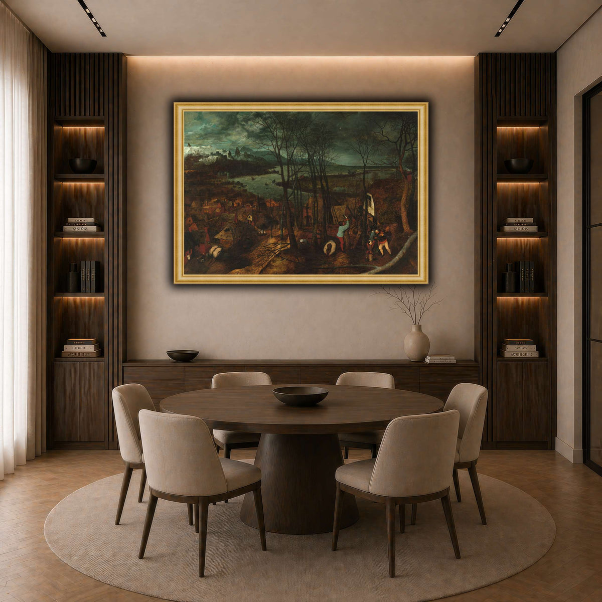 Pieter_Bruegel_The_Gloomy_Day dark neutral-dining room