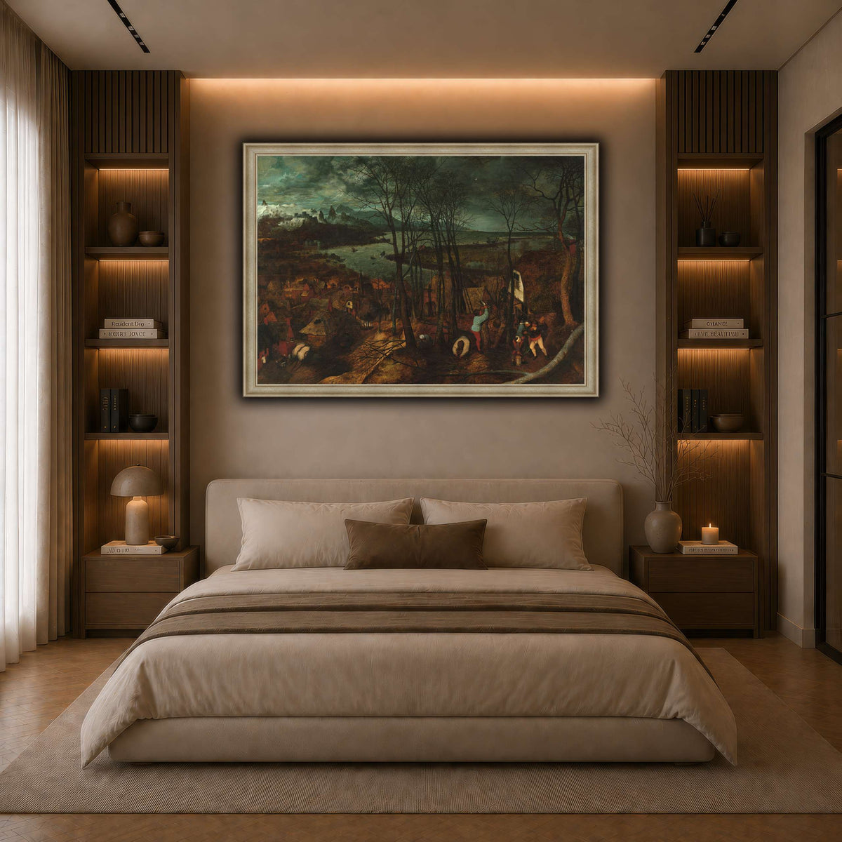 Pieter_Bruegel_The_Gloomy_Day dark neutral-bedroom