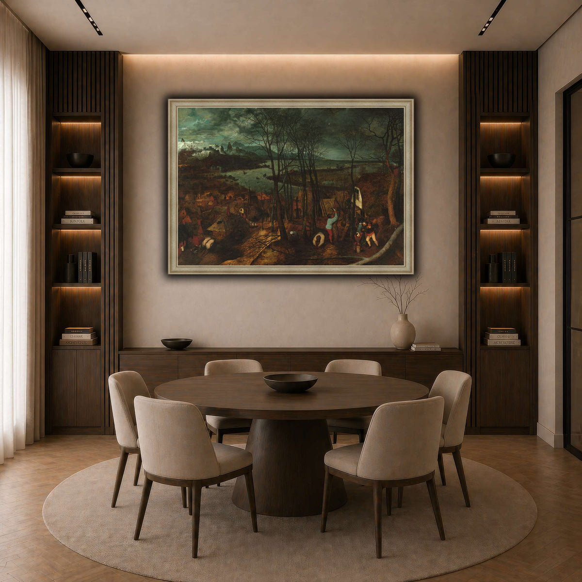 Pieter_Bruegel_The_Gloomy_Day dark neutral-dining room