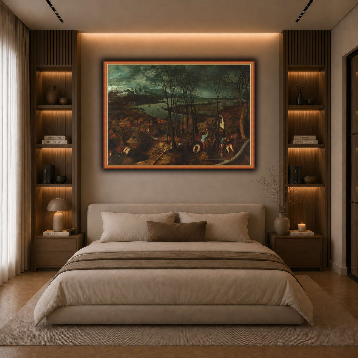 Pieter_Bruegel_The_Gloomy_Day dark neutral-bedroom