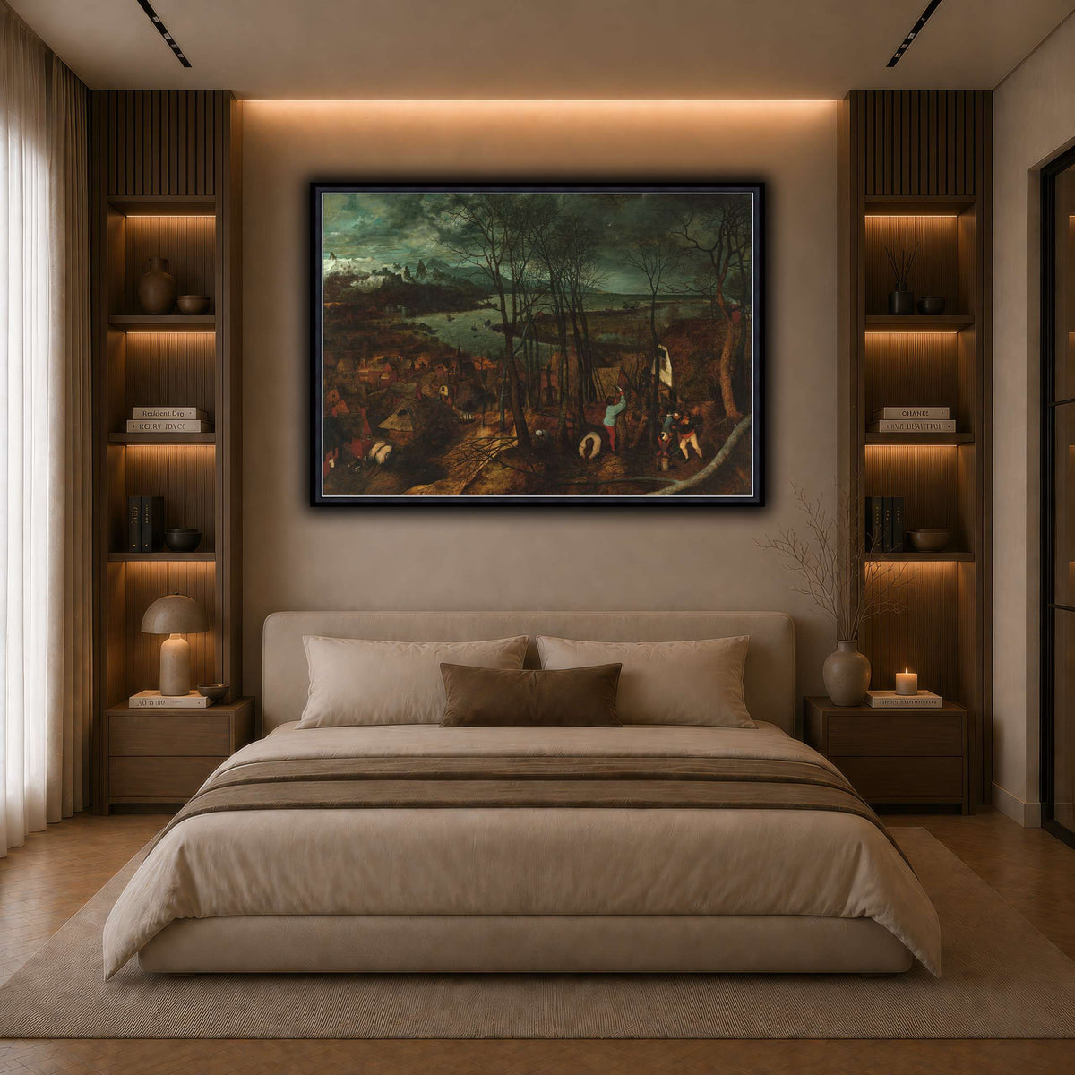 Pieter_Bruegel_The_Gloomy_Day dark neutral-bedroom