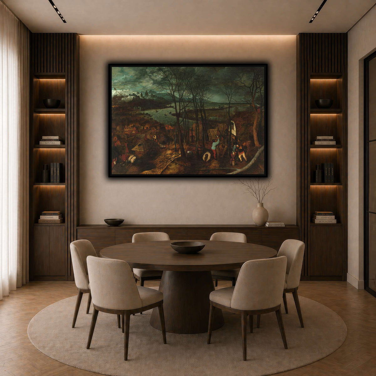 Pieter_Bruegel_The_Gloomy_Day dark neutral-dining room