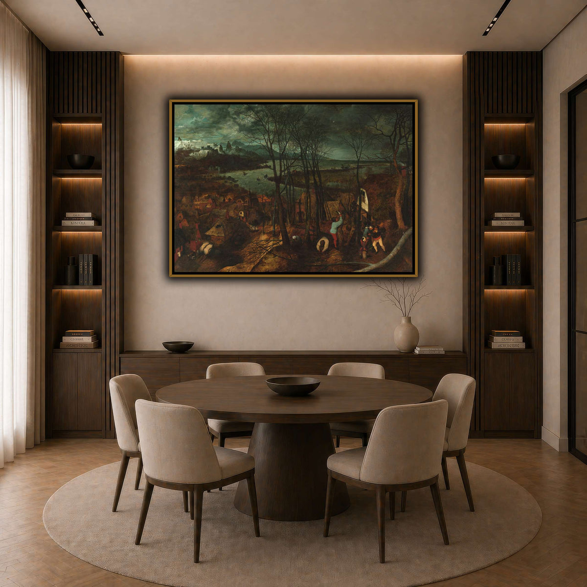 Pieter_Bruegel_The_Gloomy_Day dark neutral-dining room