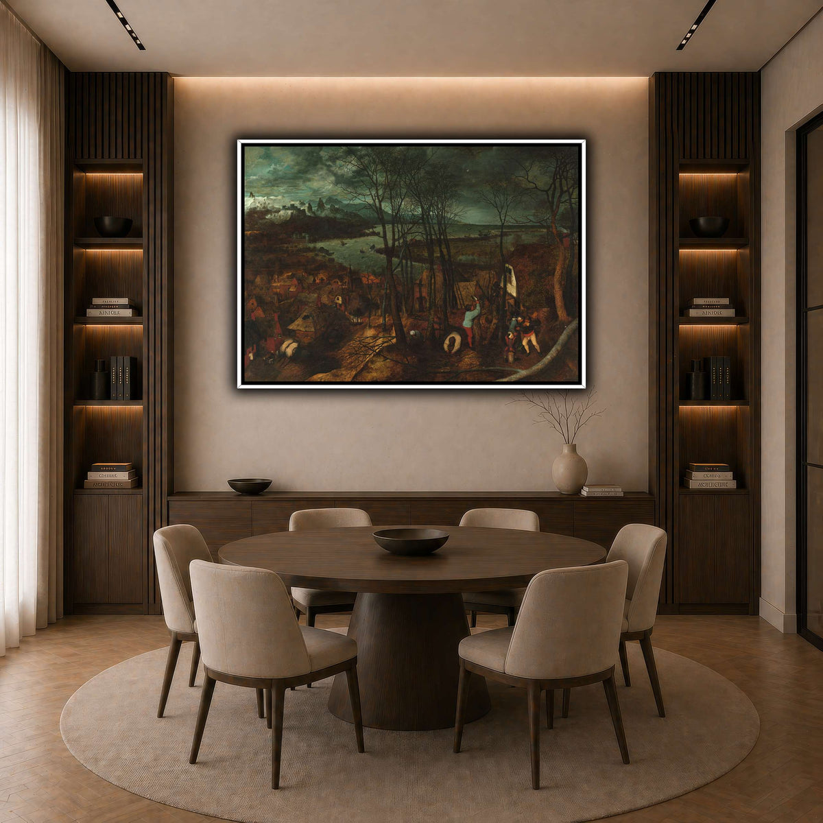 Pieter_Bruegel_The_Gloomy_Day dark neutral-dining room
