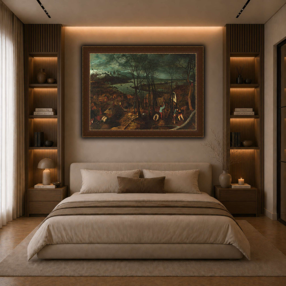 Pieter_Bruegel_The_Gloomy_Day dark neutral-bedroom