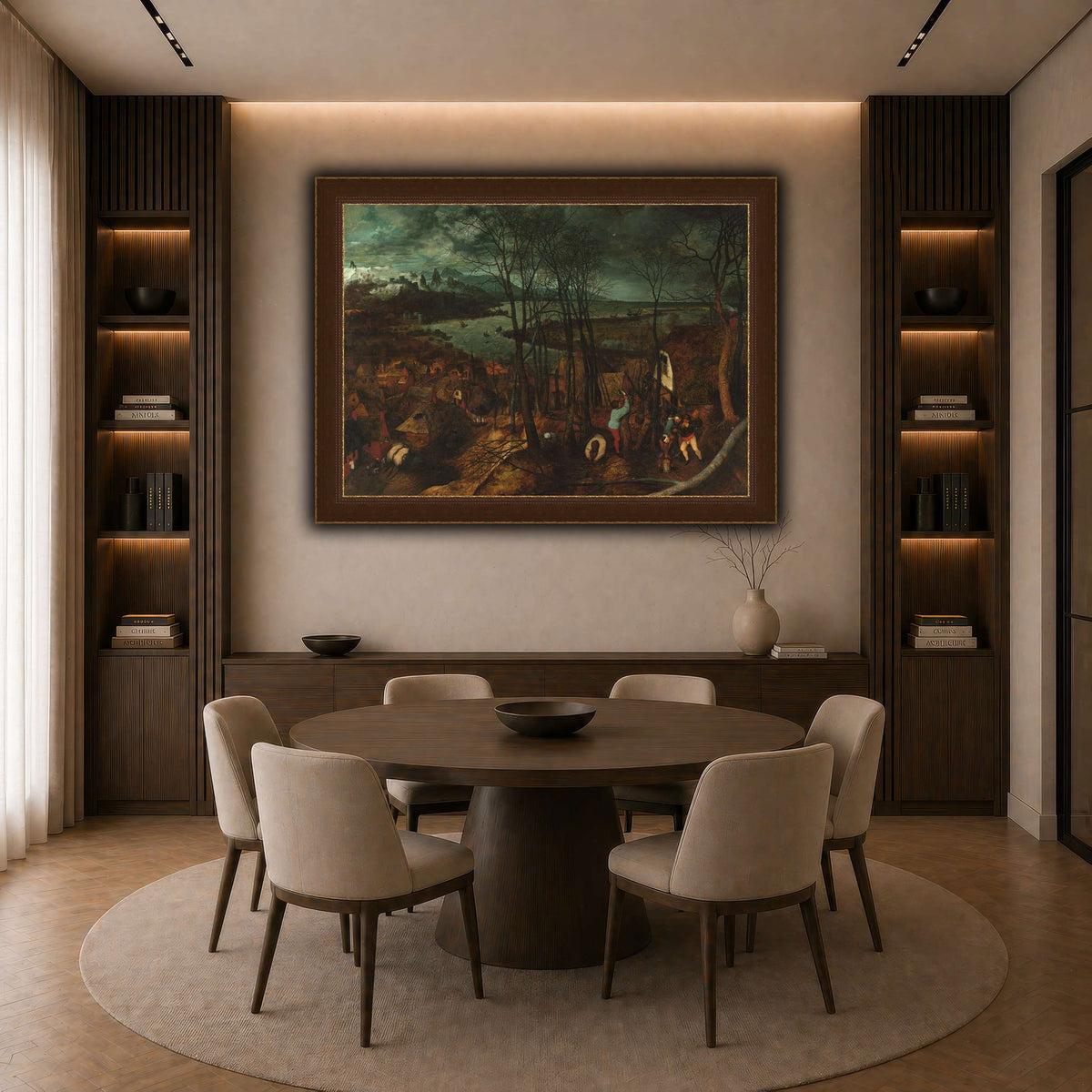 Pieter_Bruegel_The_Gloomy_Day dark neutral-dining room