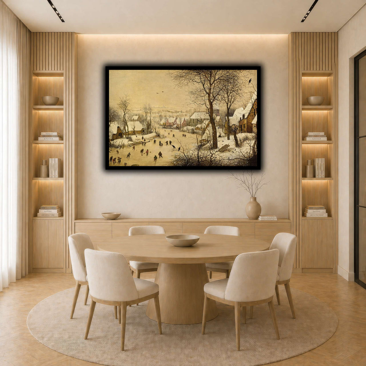 Pieter_Bruegel__Winterlandschap_met_schaatsers light neutral-dining room