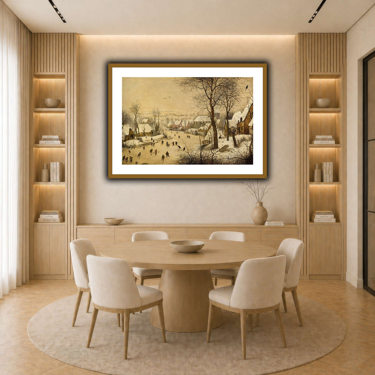 Pieter_Bruegel__Winterlandschap_met_schaatsers light neutral-dining room