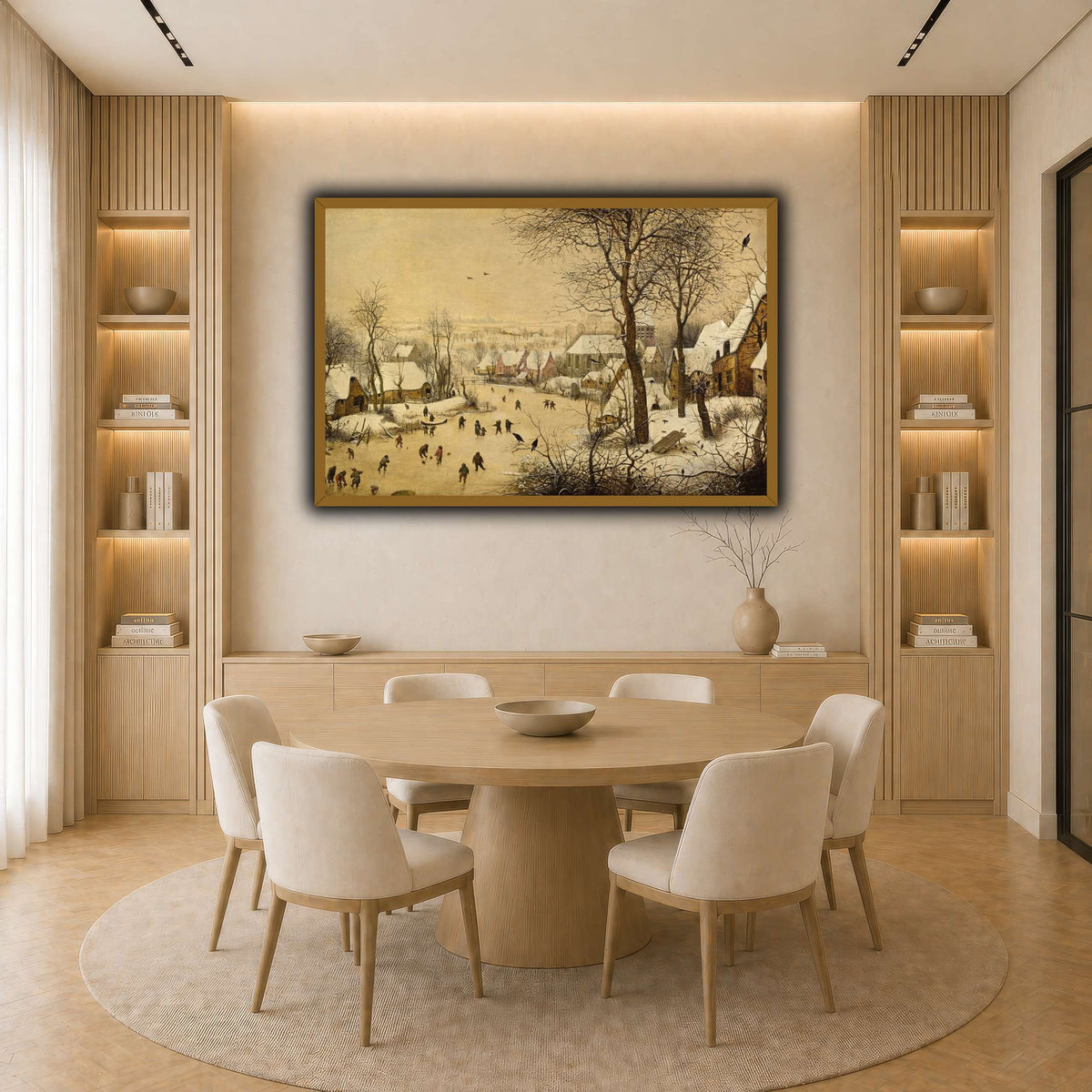 Pieter_Bruegel__Winterlandschap_met_schaatsers light neutral-dining room