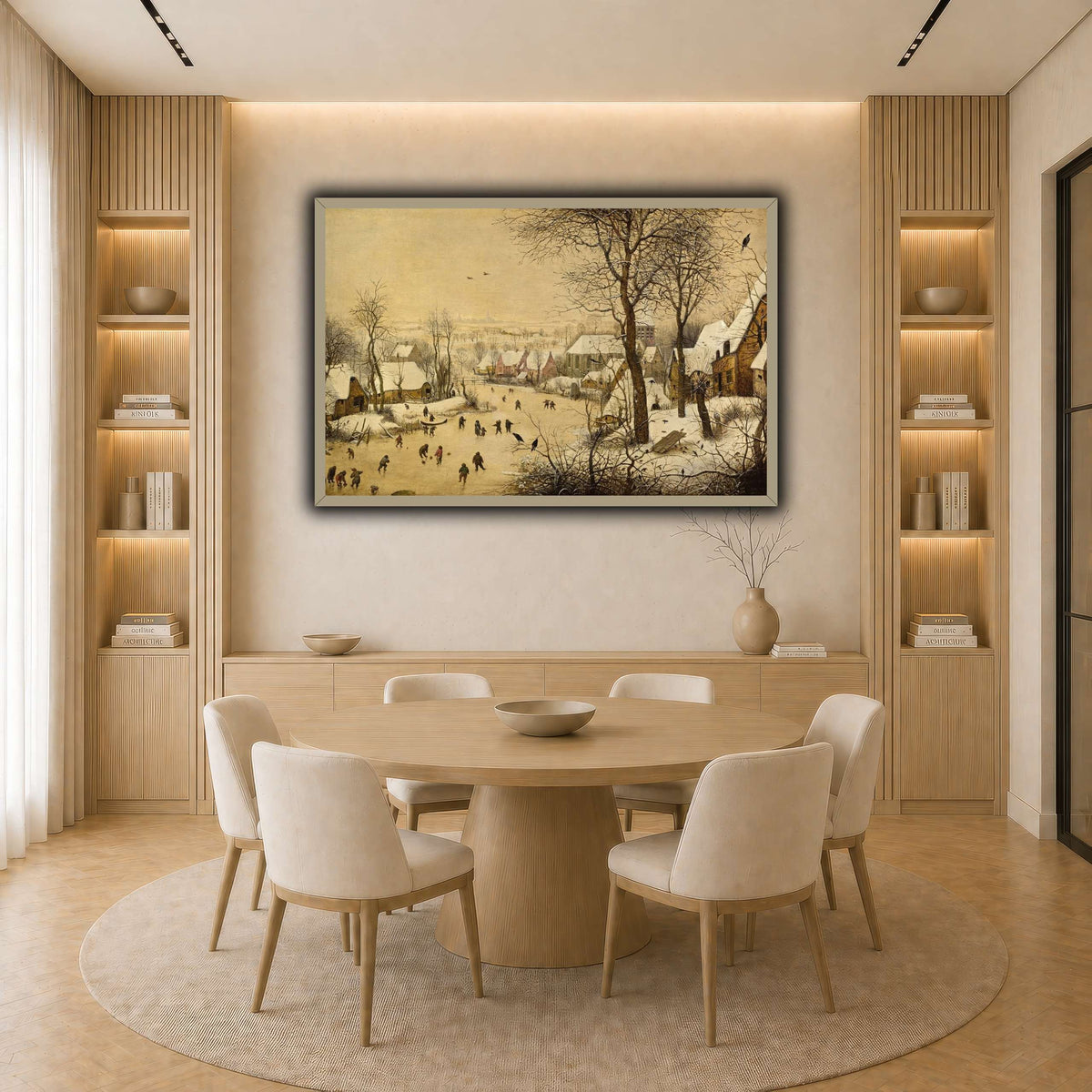 Pieter_Bruegel__Winterlandschap_met_schaatsers light neutral-dining room
