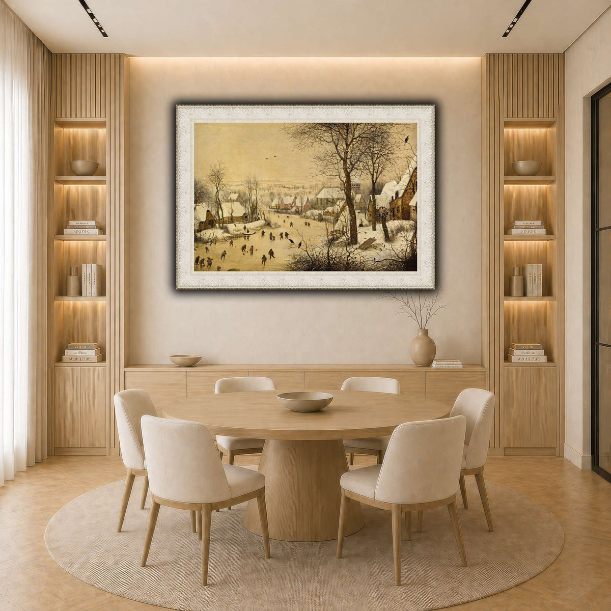 Pieter_Bruegel__Winterlandschap_met_schaatsers light neutral-dining room