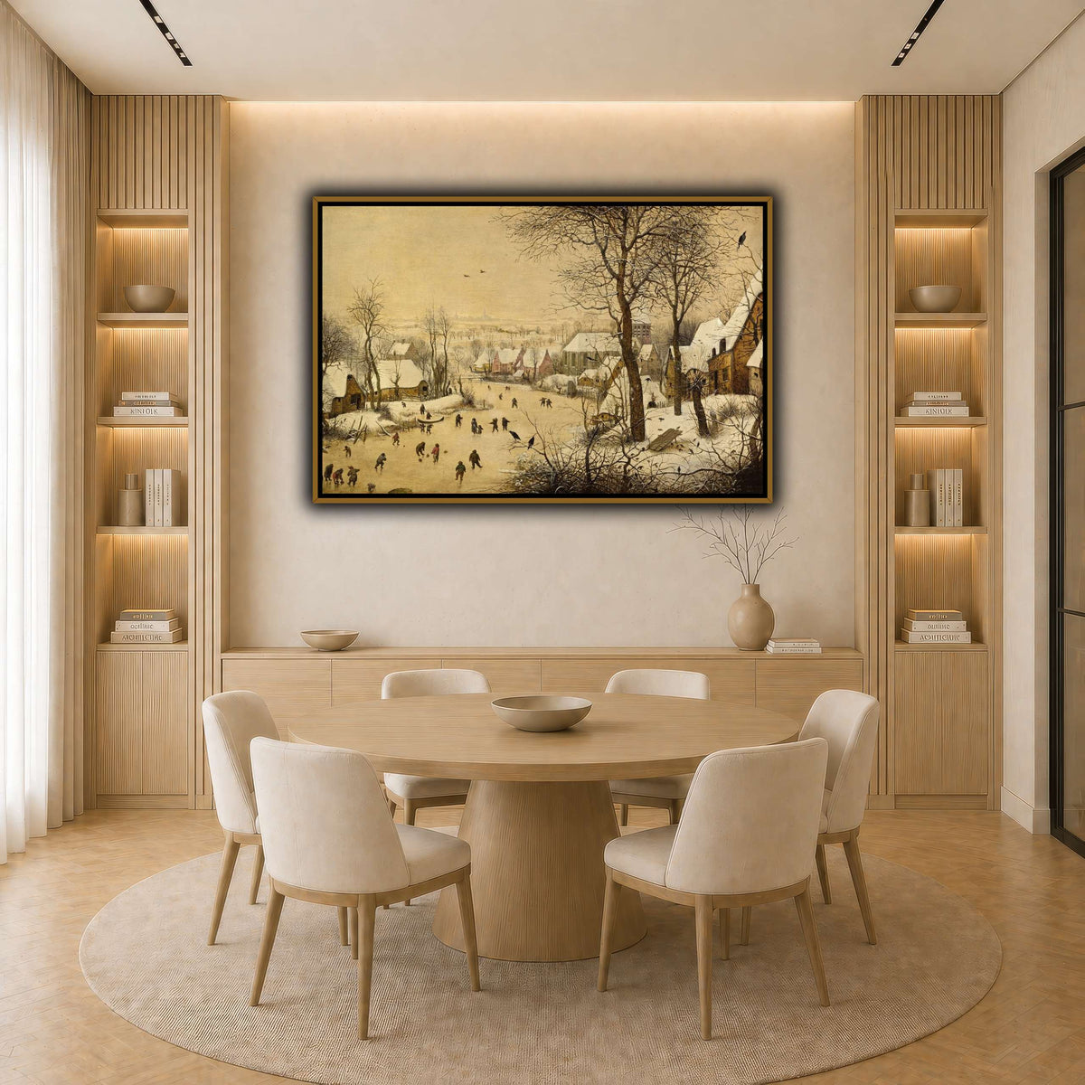 Pieter_Bruegel__Winterlandschap_met_schaatsers light neutral-dining room
