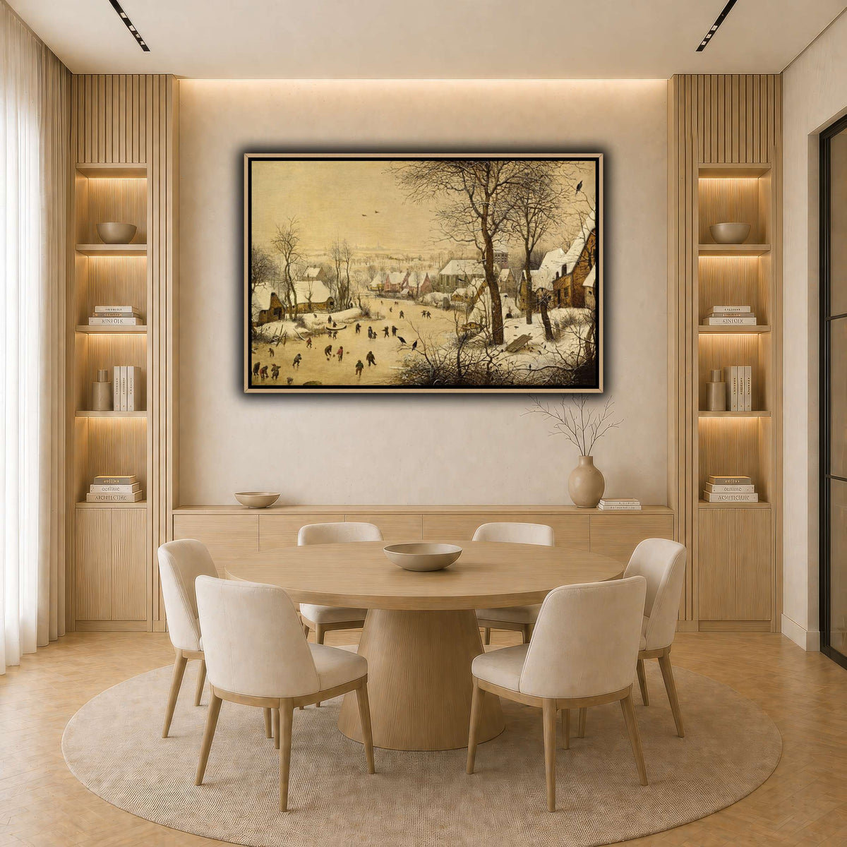 Pieter_Bruegel__Winterlandschap_met_schaatsers light neutral-dining room