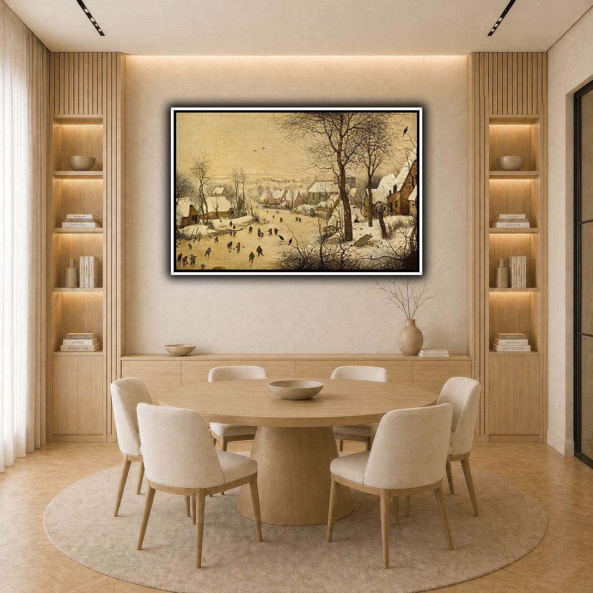 Pieter_Bruegel__Winterlandschap_met_schaatsers light neutral-dining room