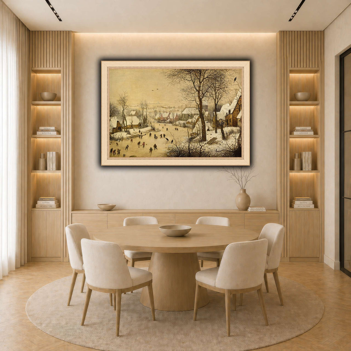 Pieter_Bruegel__Winterlandschap_met_schaatsers light neutral-dining room