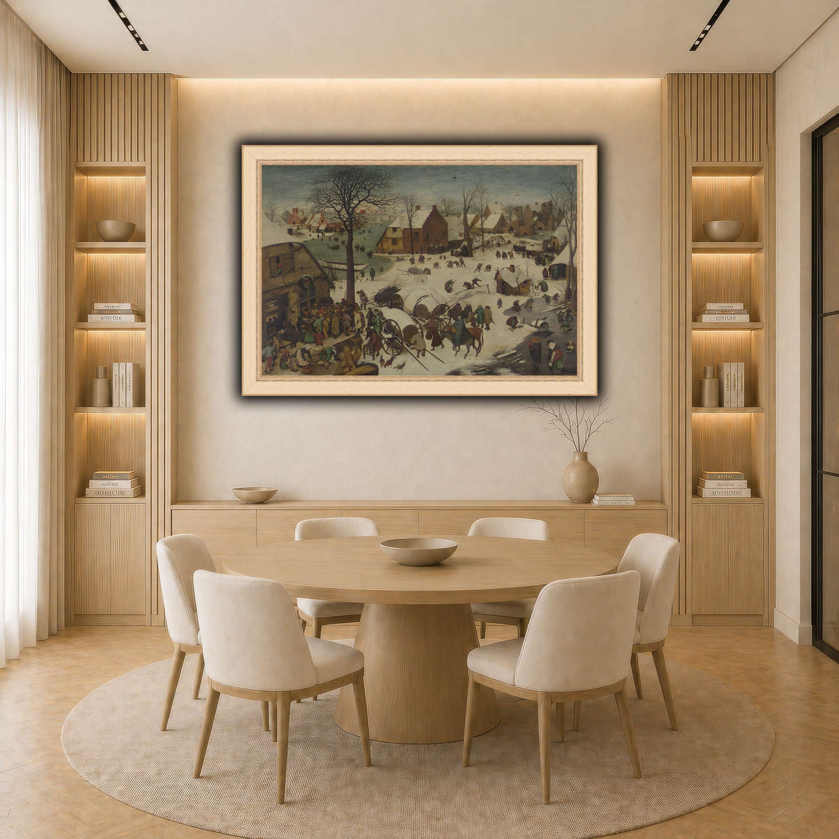 Pieter_Bruegel_he_Numbering_at_Bethlehem light neutral-dining room