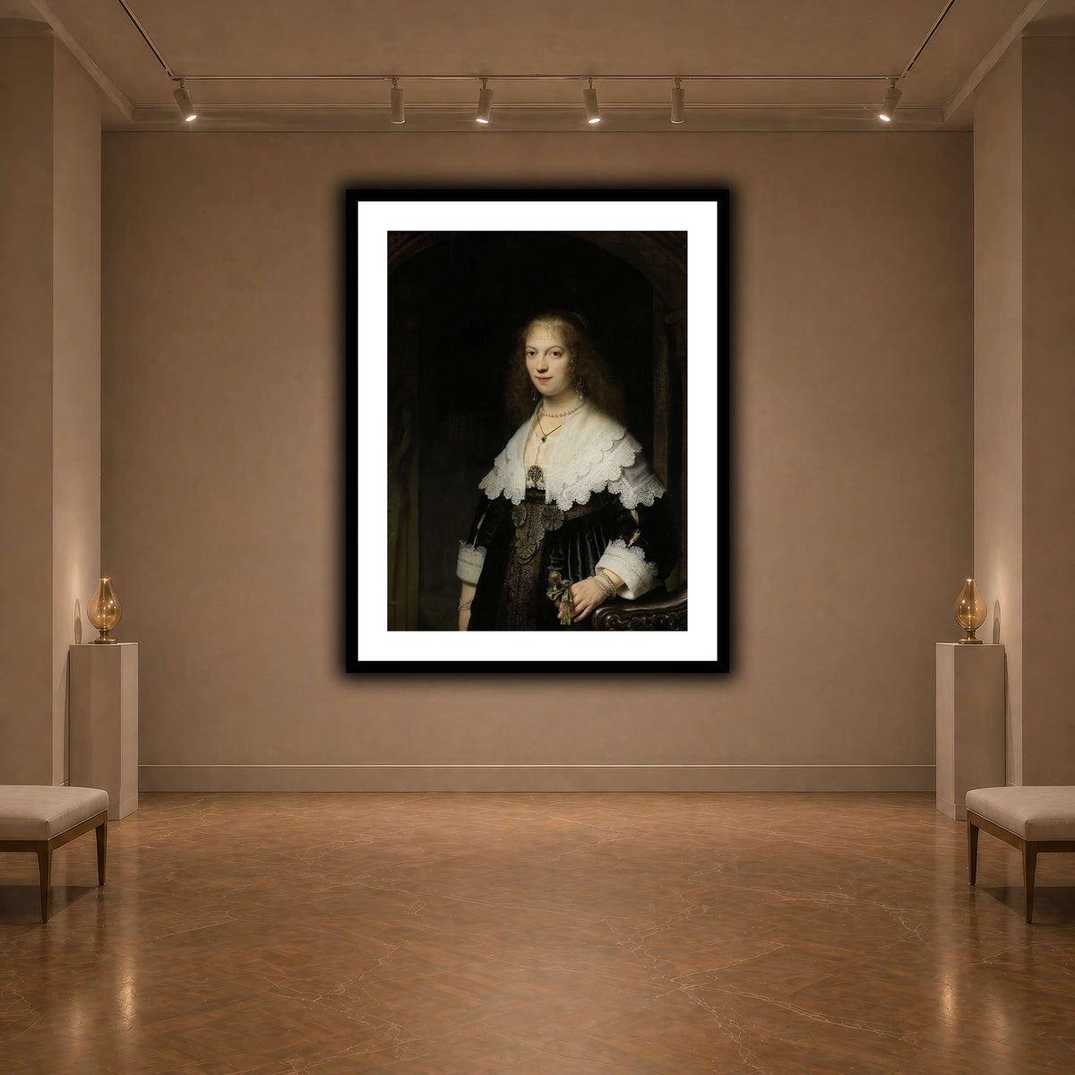 Portrait-of-a-Woman-Possibly-Maria-Trip_Rembrandt-van-Rijn dark neutral-agallery