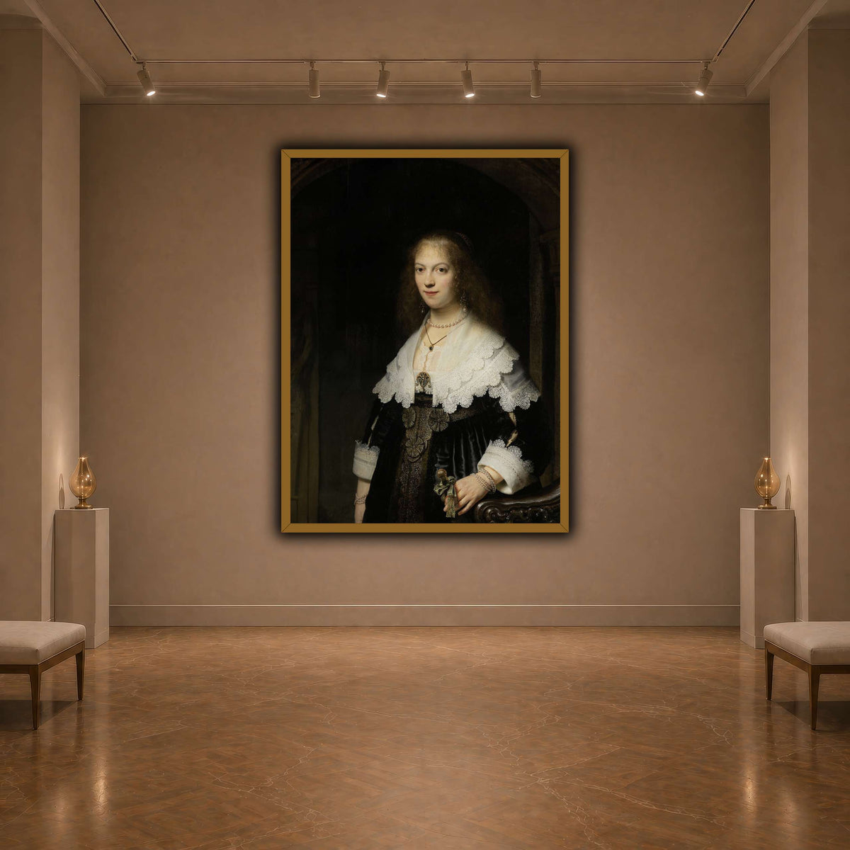 Portrait-of-a-Woman-Possibly-Maria-Trip_Rembrandt-van-Rijn dark neutral-agallery