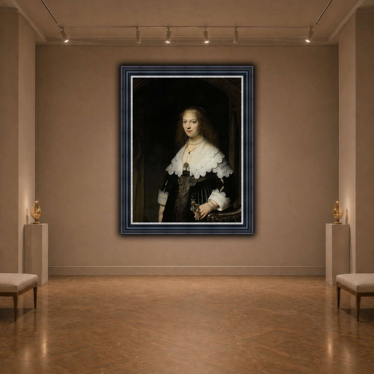 Portrait-of-a-Woman-Possibly-Maria-Trip_Rembrandt-van-Rijn dark neutral-agallery
