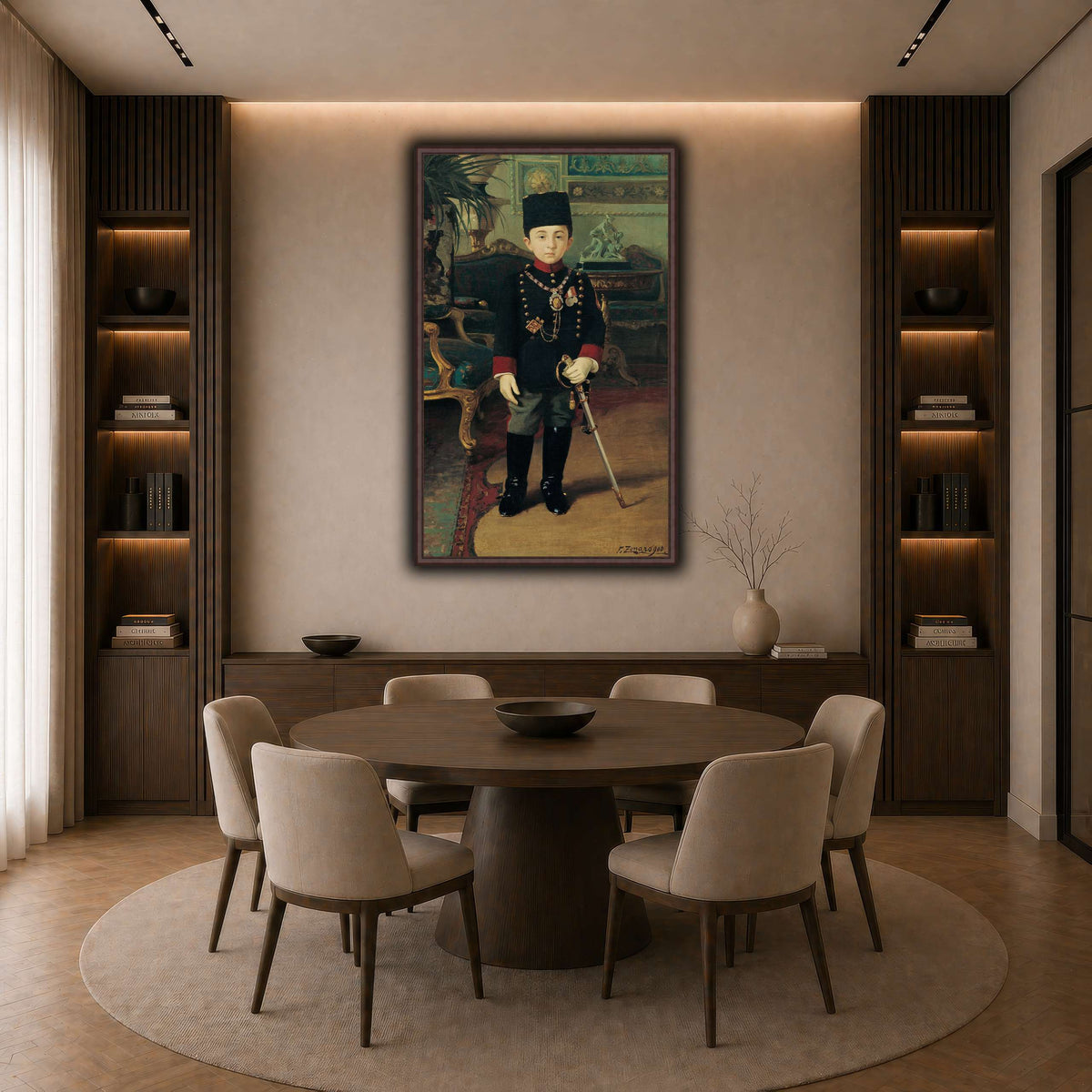Prince_Abdürrahim_Efendi_Fausto_Zonaro dark neutral-dining room