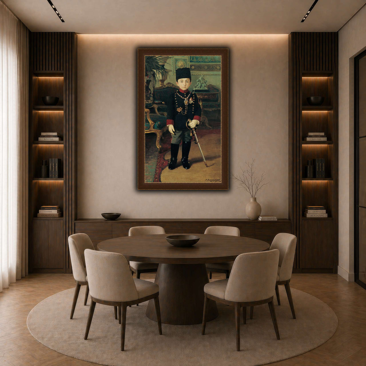Prince_Abdürrahim_Efendi_Fausto_Zonaro dark neutral-dining room