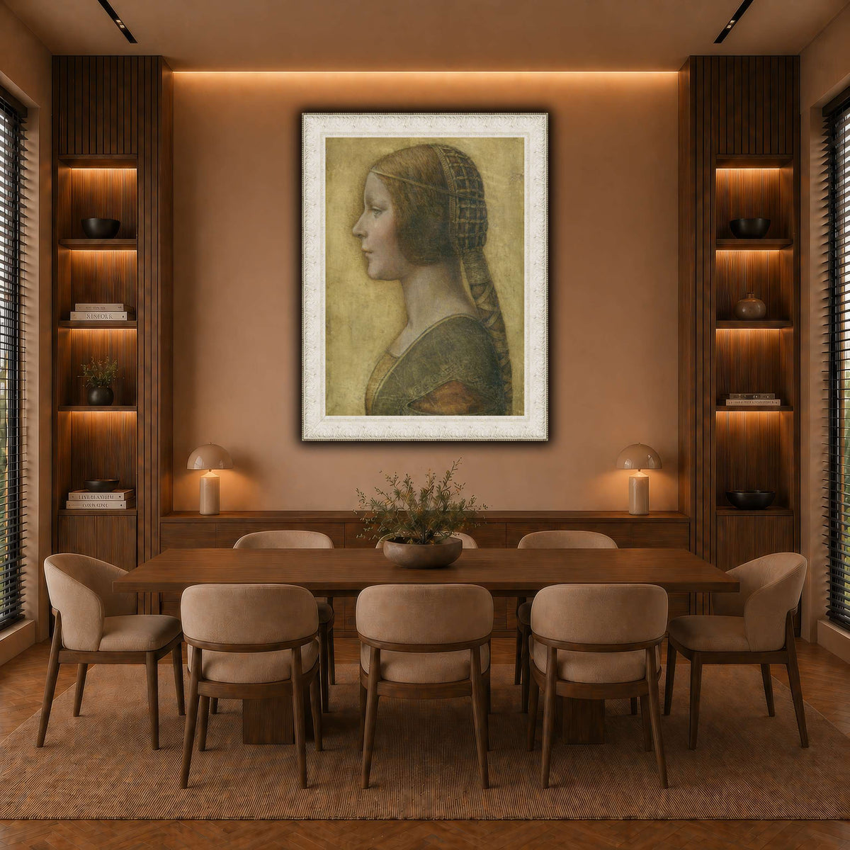 Profile_of_a_Young_Fiancee_-_da_Vinci_result warm-dining room