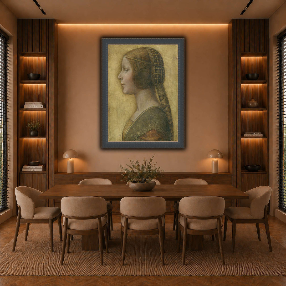 Profile_of_a_Young_Fiancee_-_da_Vinci_result warm-dining room