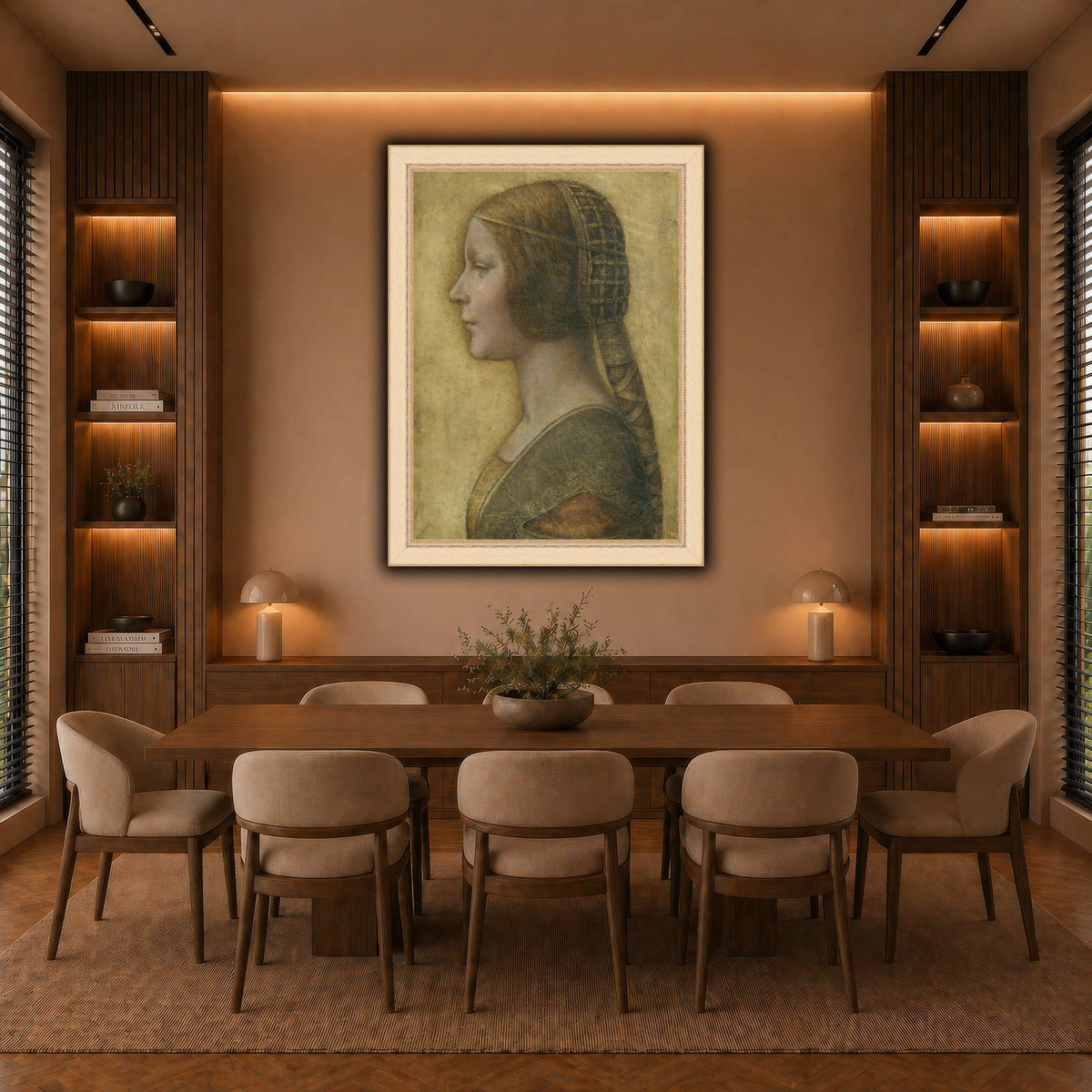 Profile_of_a_Young_Fiancee_-_da_Vinci_result warm-dining room