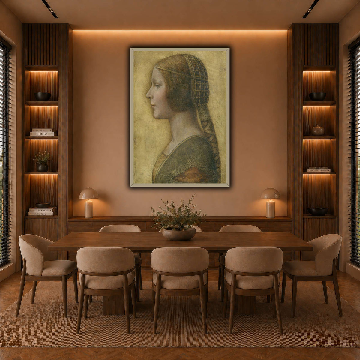 Profile_of_a_Young_Fiancee_-_da_Vinci_result warm-dining room