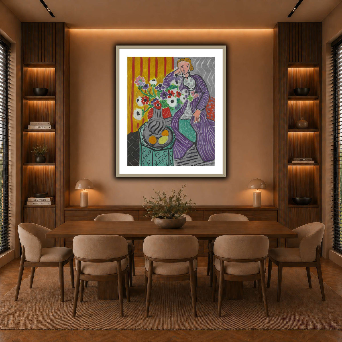 Purple_Robe_and_Anemones_Henri_Matisse warm-dining room