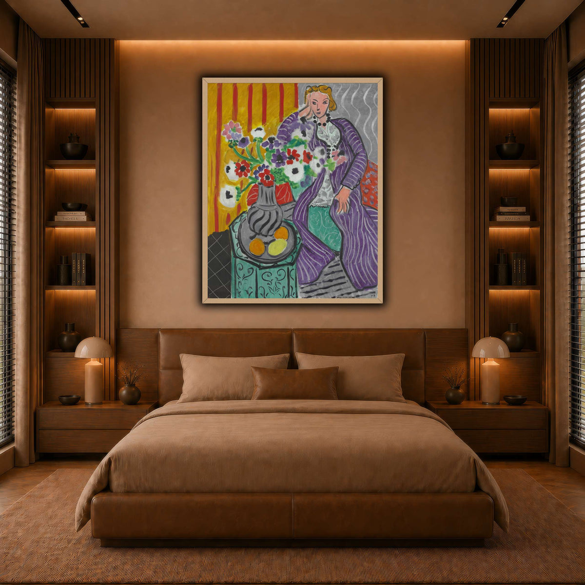 Purple_Robe_and_Anemones_Henri_Matisse warm-bedroom