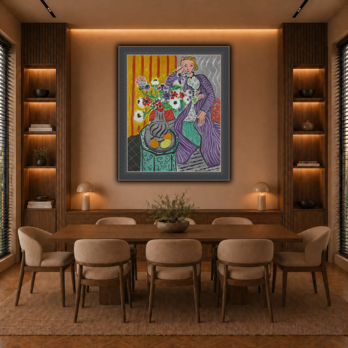 Purple_Robe_and_Anemones_Henri_Matisse warm-dining room