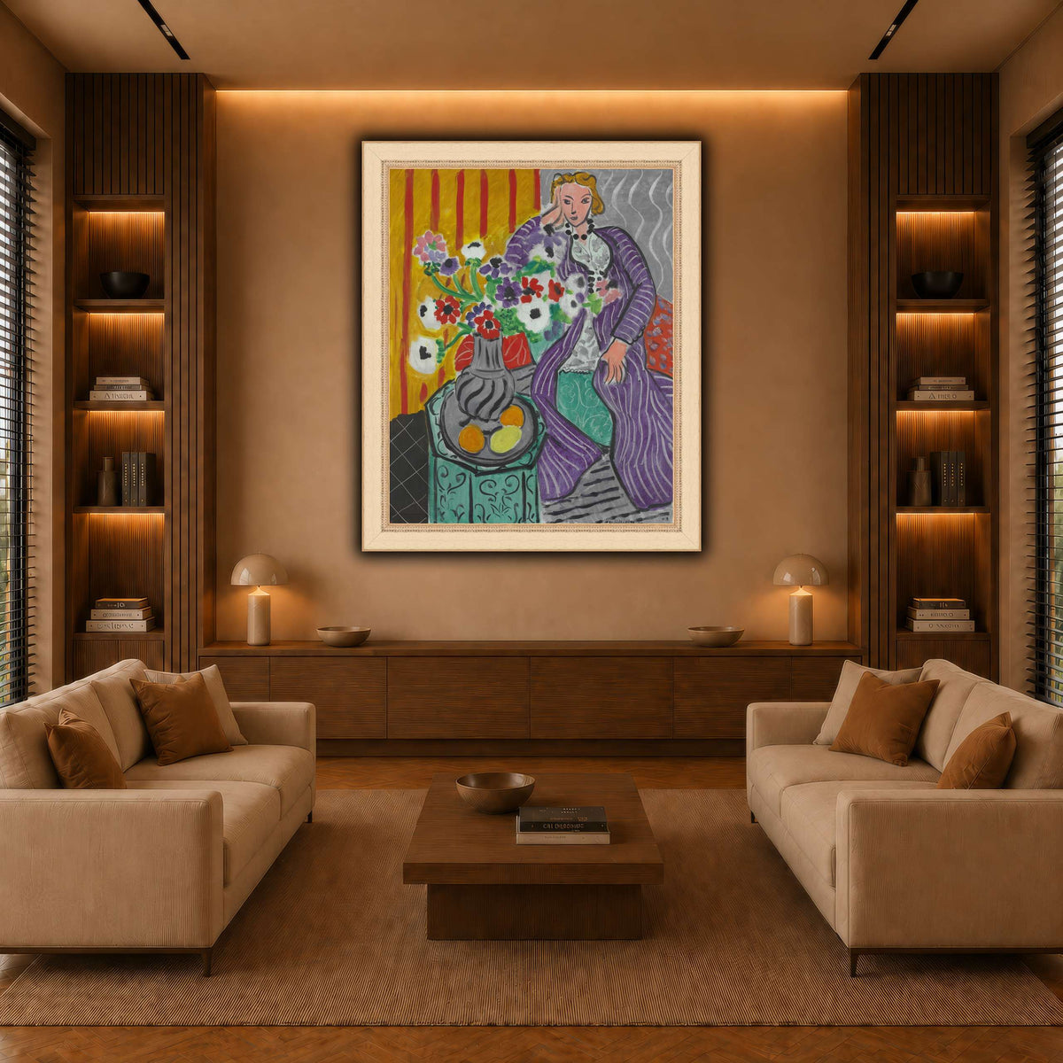 Purple_Robe_and_Anemones_Henri_Matisse warm-living-room
