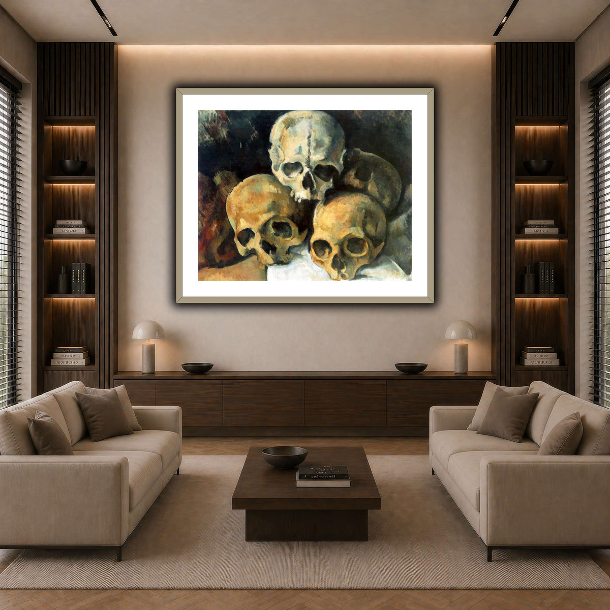 Pyramid_of_Skulls_by_Paul_Cezanne dark neutral-living room