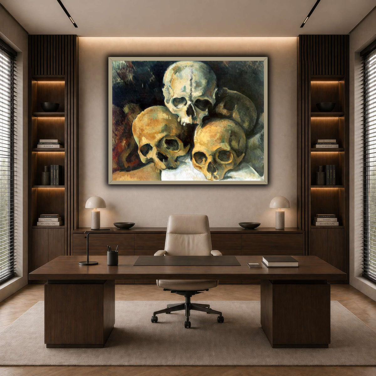 Pyramid_of_Skulls_by_Paul_Cezanne dark neutral-office