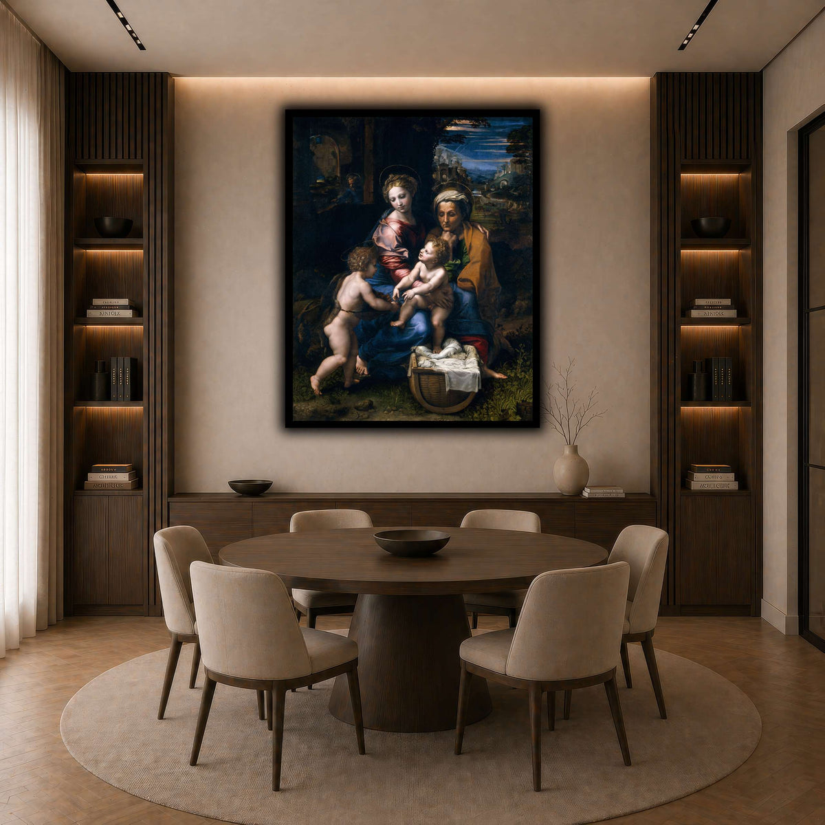 Raffaello_SanzioLa_Perla dark neutral-dining room