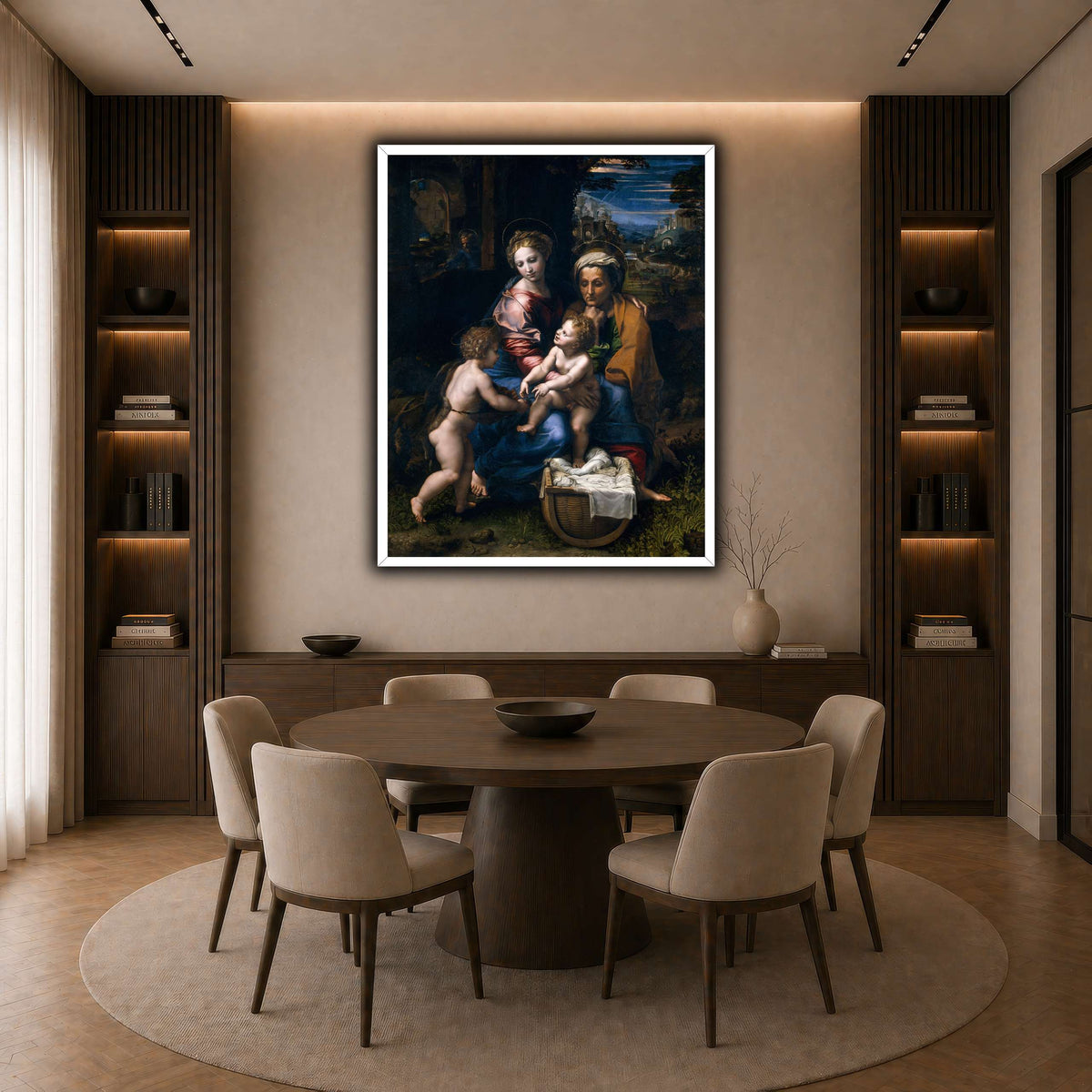 Raffaello_SanzioLa_Perla dark neutral-dining room