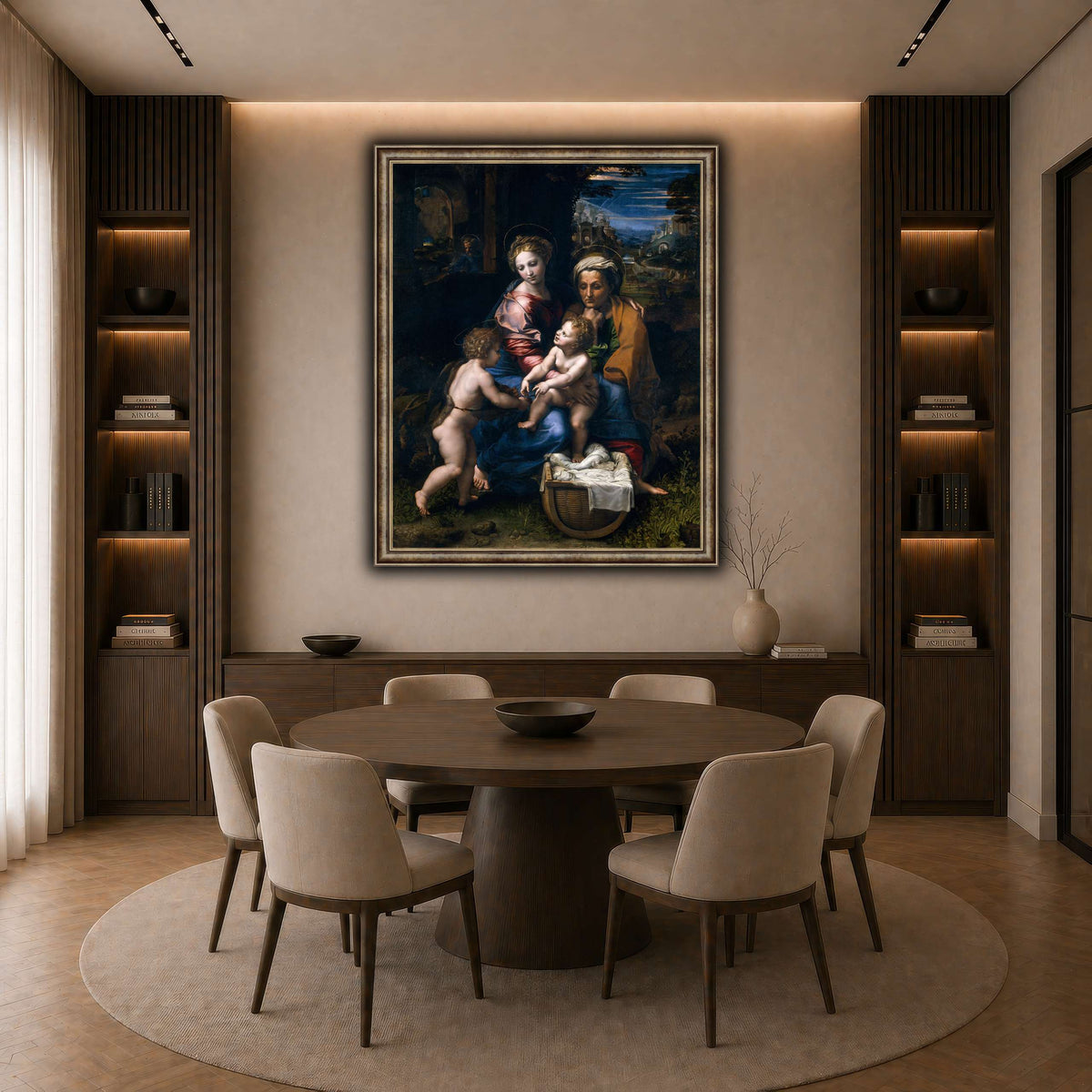 Raffaello_SanzioLa_Perla dark neutral-dining room