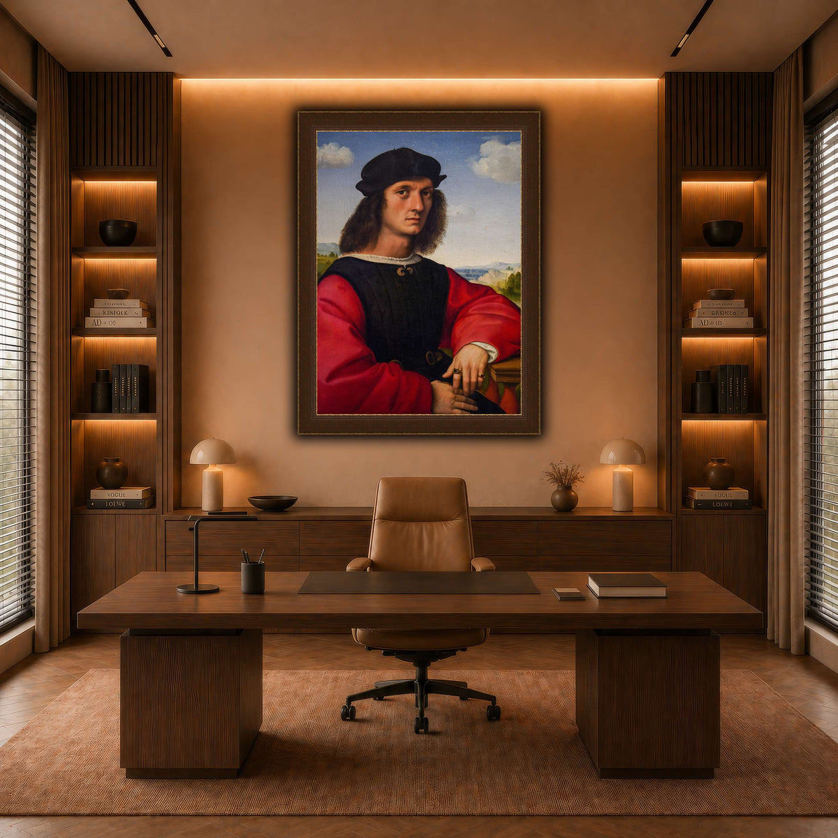 Raffaello_Sanzio_Agnolo_Doni's_portrait warm-office