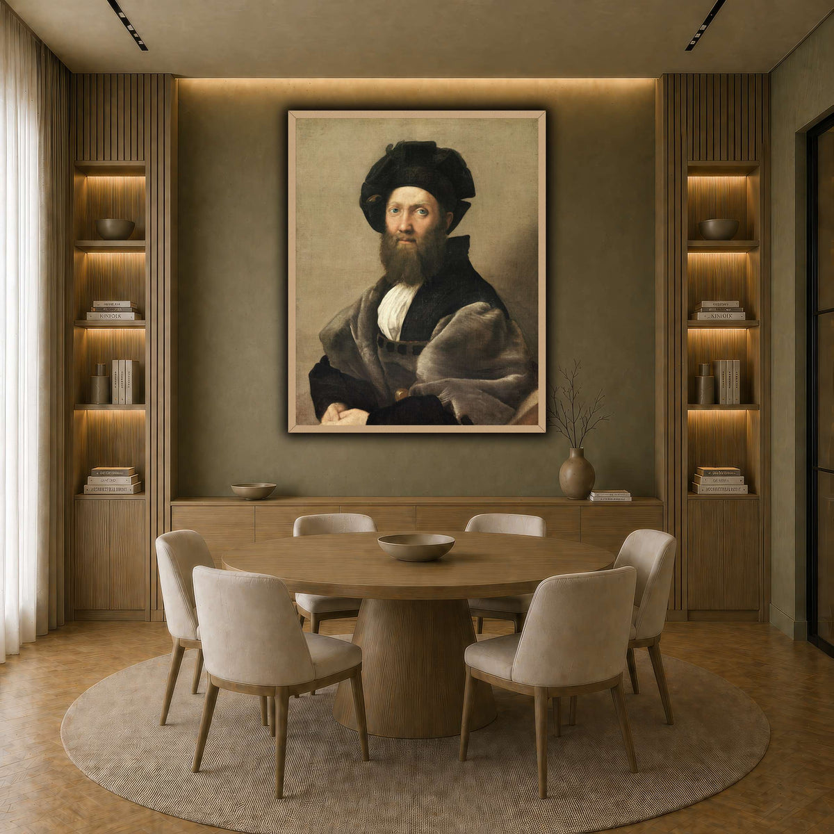 Raffaello_Sanzio_Baldassare_Castiglione earth-dining room