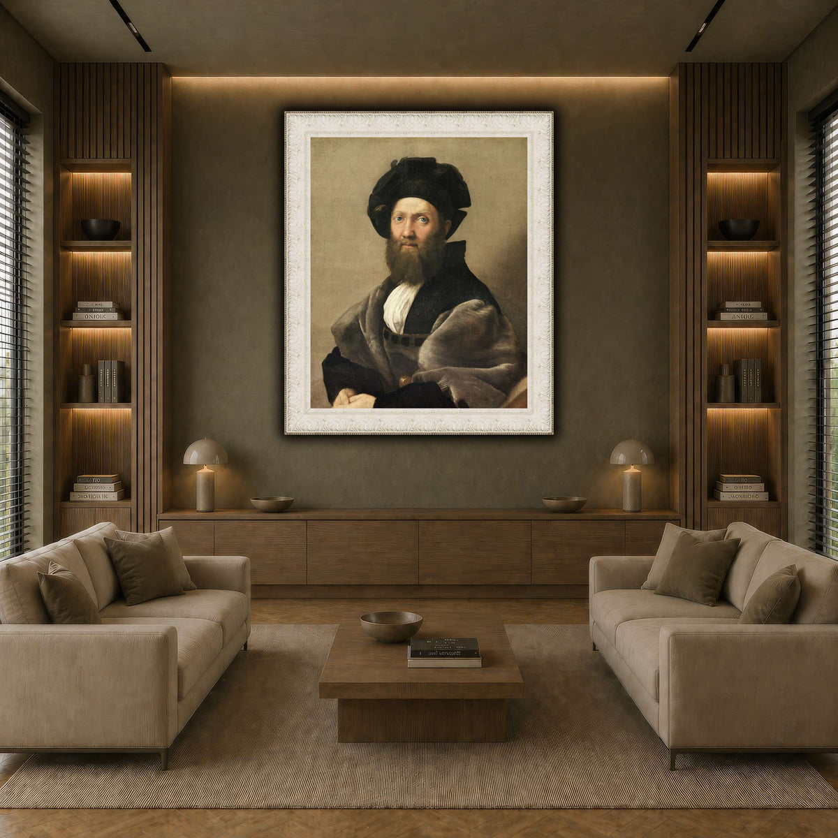 Raffaello_Sanzio_Baldassare_Castiglione earth-living room