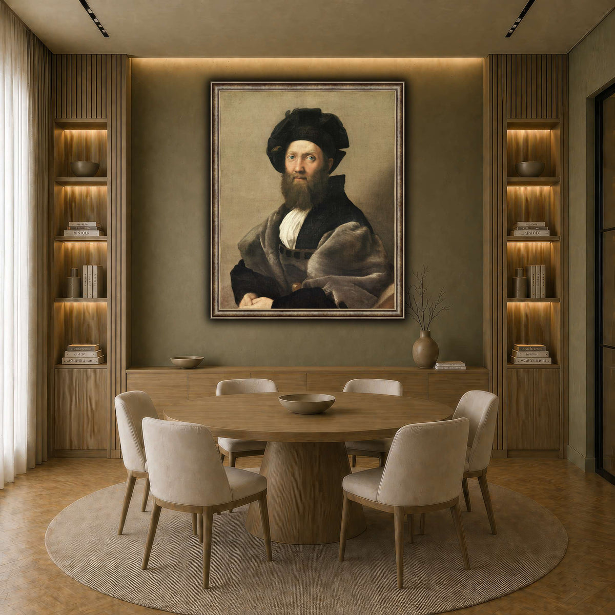 Raffaello_Sanzio_Baldassare_Castiglione earth-dining room