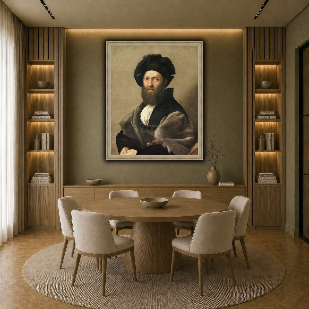 Raffaello_Sanzio_Baldassare_Castiglione earth-dining room