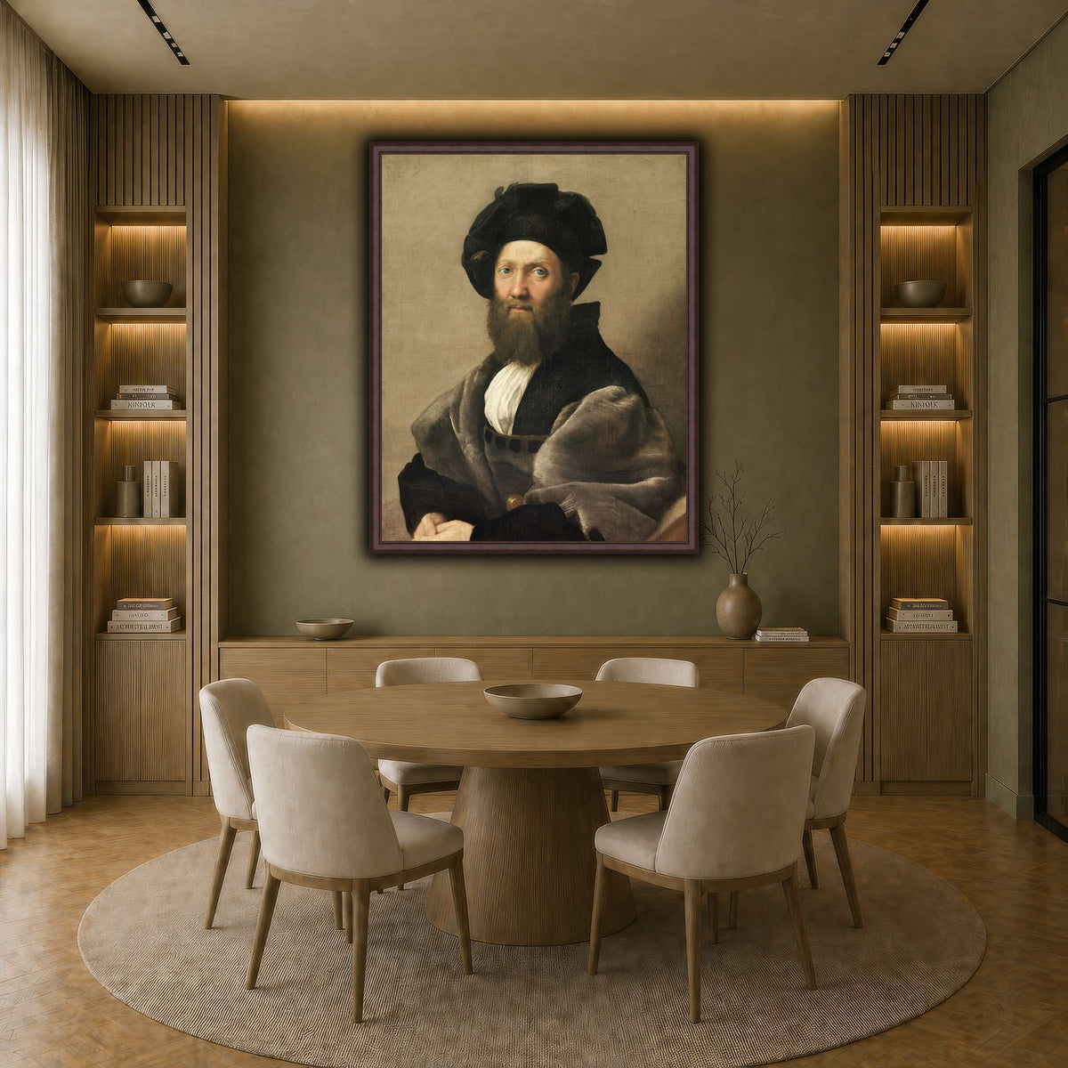Raffaello_Sanzio_Baldassare_Castiglione earth-dining room