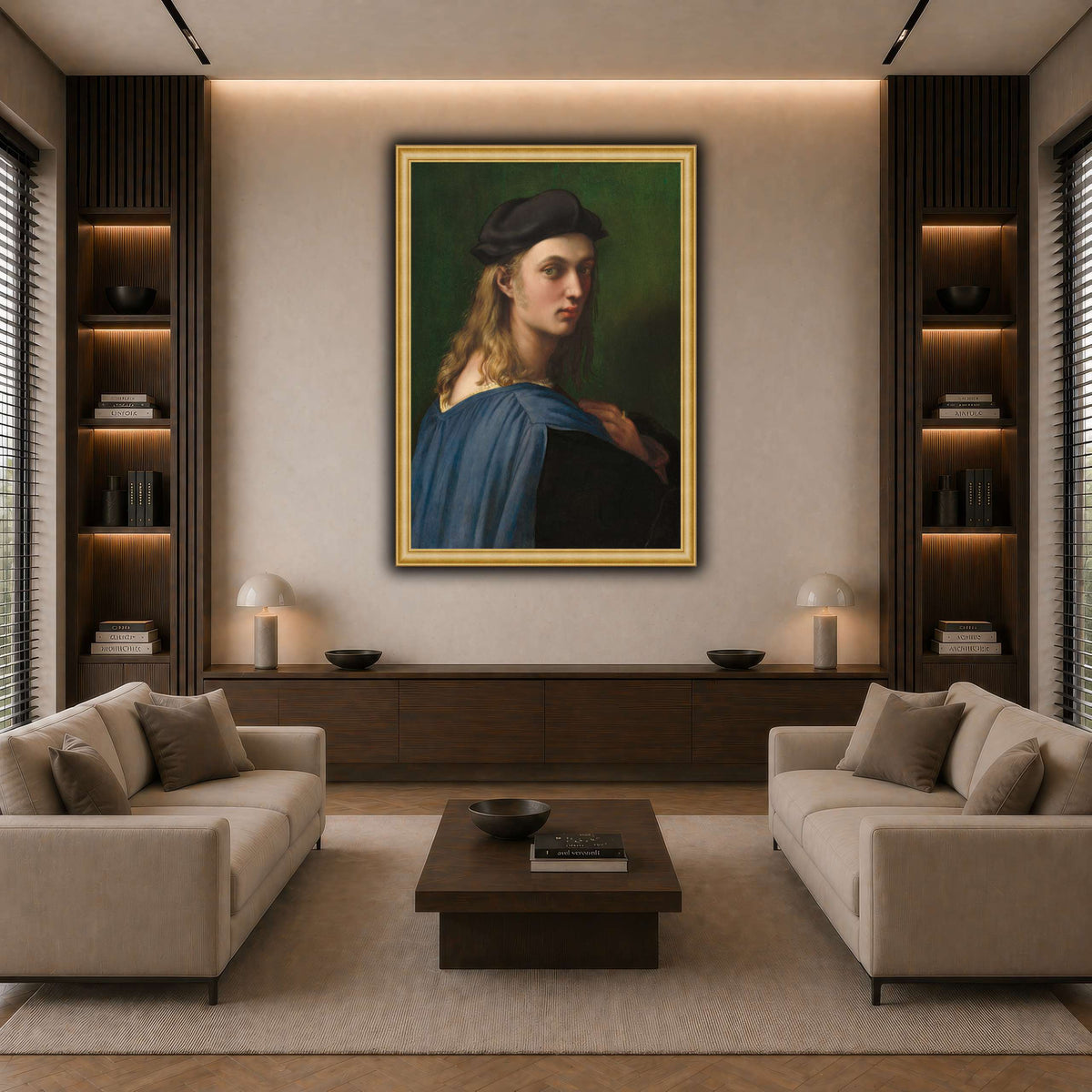 Raffaello_Sanzio_Ritratto_di_Bindo_Altoviti dark neutral-living room