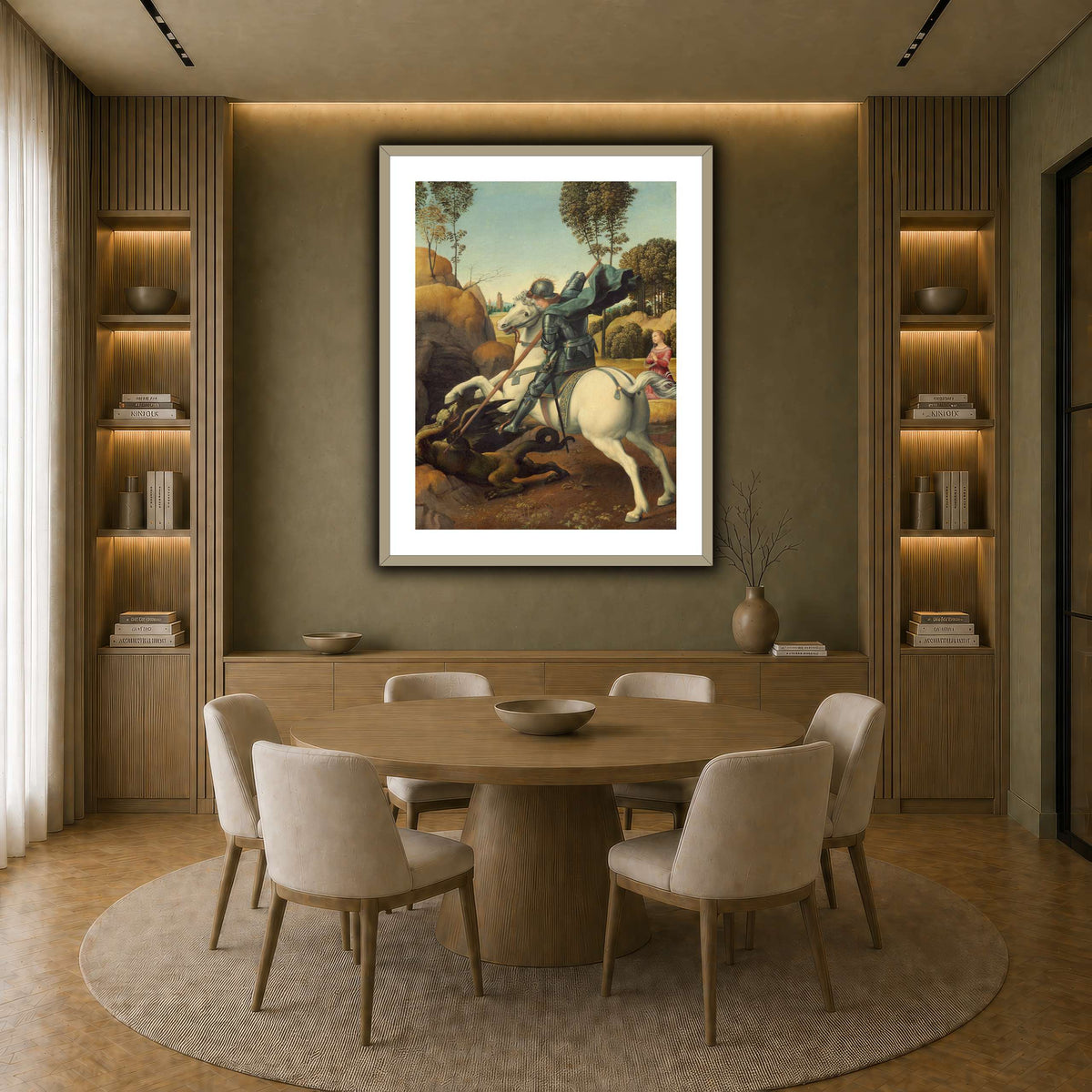 Raffaello_Sanzio_Saint_George_and_the_Dragon earth-dining room