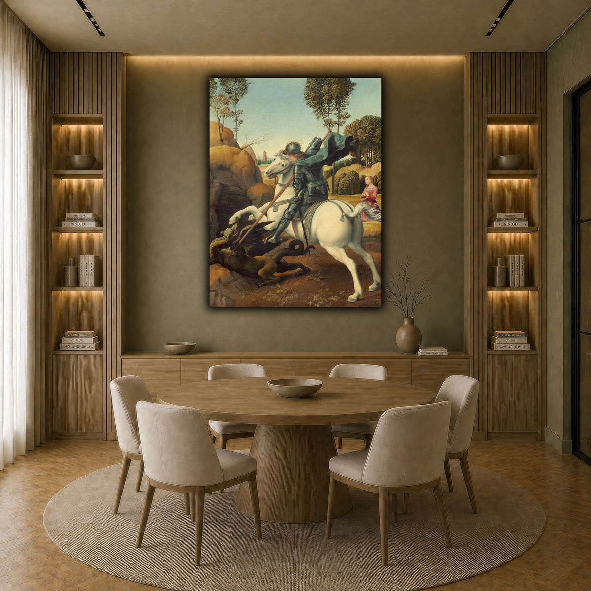 Raffaello_Sanzio_Saint_George_and_the_Dragon earth-dining room