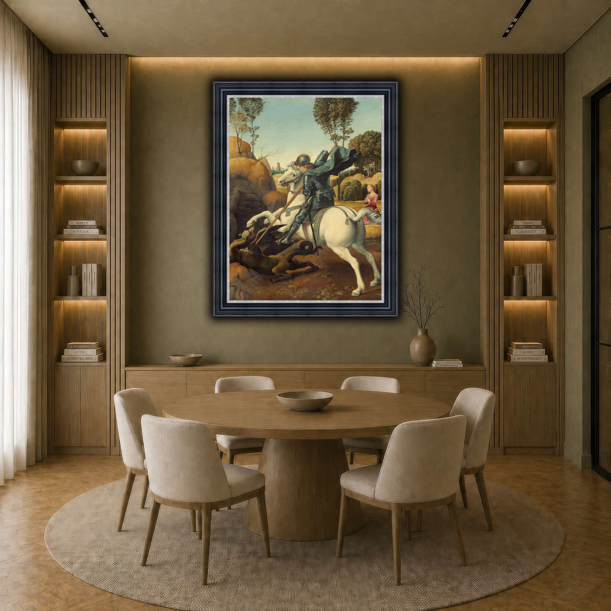 Raffaello_Sanzio_Saint_George_and_the_Dragon earth-dining room