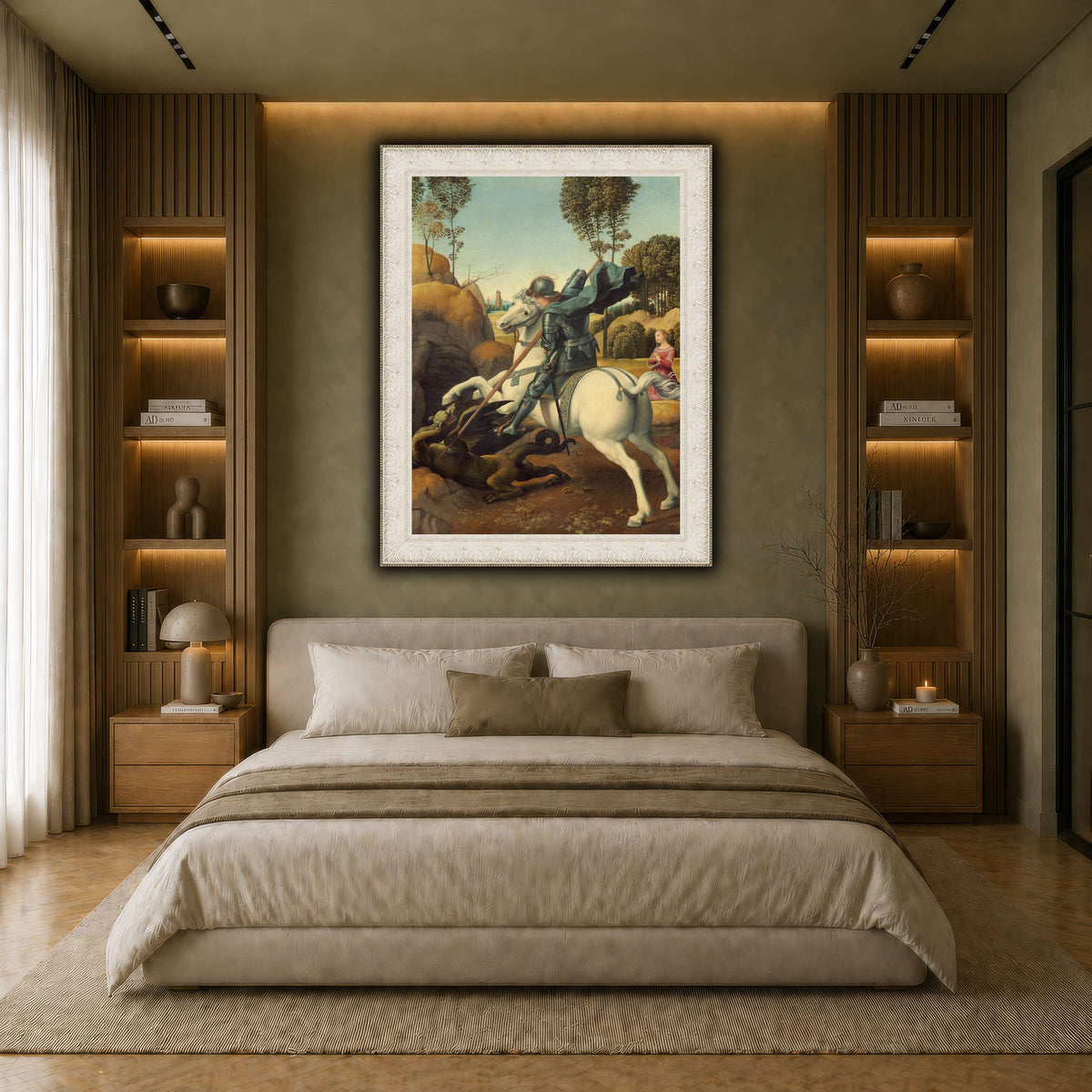 Raffaello_Sanzio_Saint_George_and_the_Dragon earth-bedroom