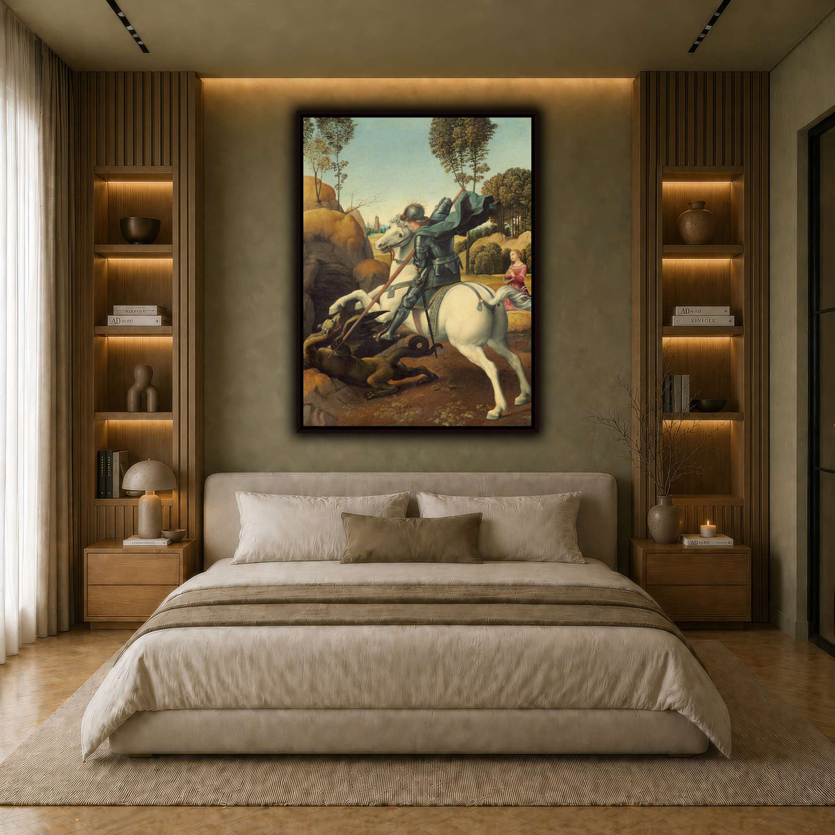 Raffaello_Sanzio_Saint_George_and_the_Dragon earth-bedroom